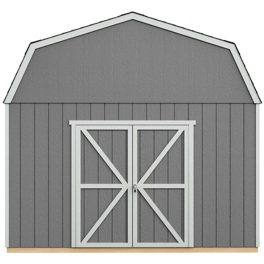 Handy Home Products Hudson 12×12 Do-it-Yourself Wooden Storage Shed with Floor Brown